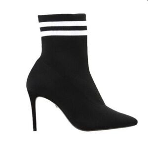 SCHUTZ Gisela Stretch Sport Black White Sock Bootie Size 7B